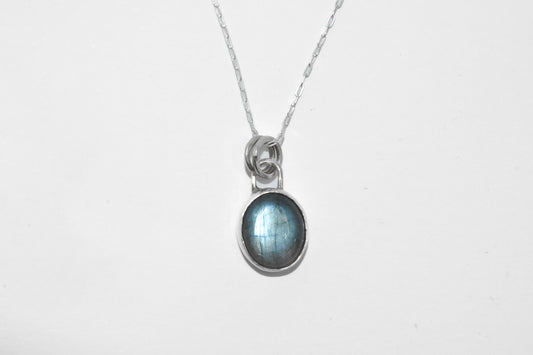 One of a Kind | Handmade Sterling Silver Labradorite Gemstone Necklace