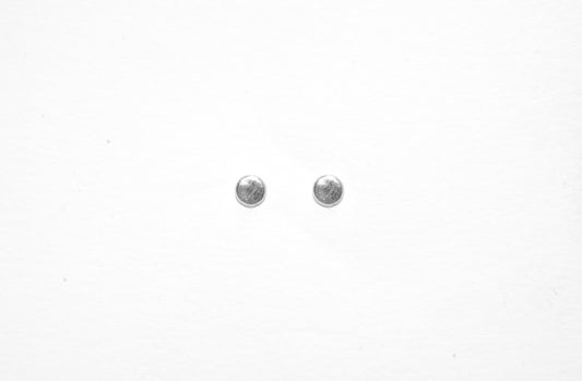 Buttons | Handmade Sterling Silver Flat Disc Stud Earrings