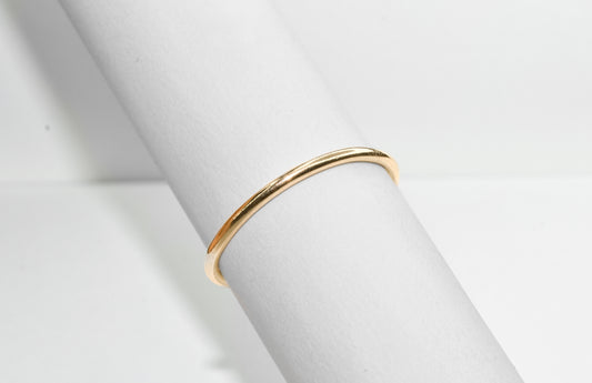 The Minimalist | Simple Solid 10k Yellow Gold Stacker Round Band