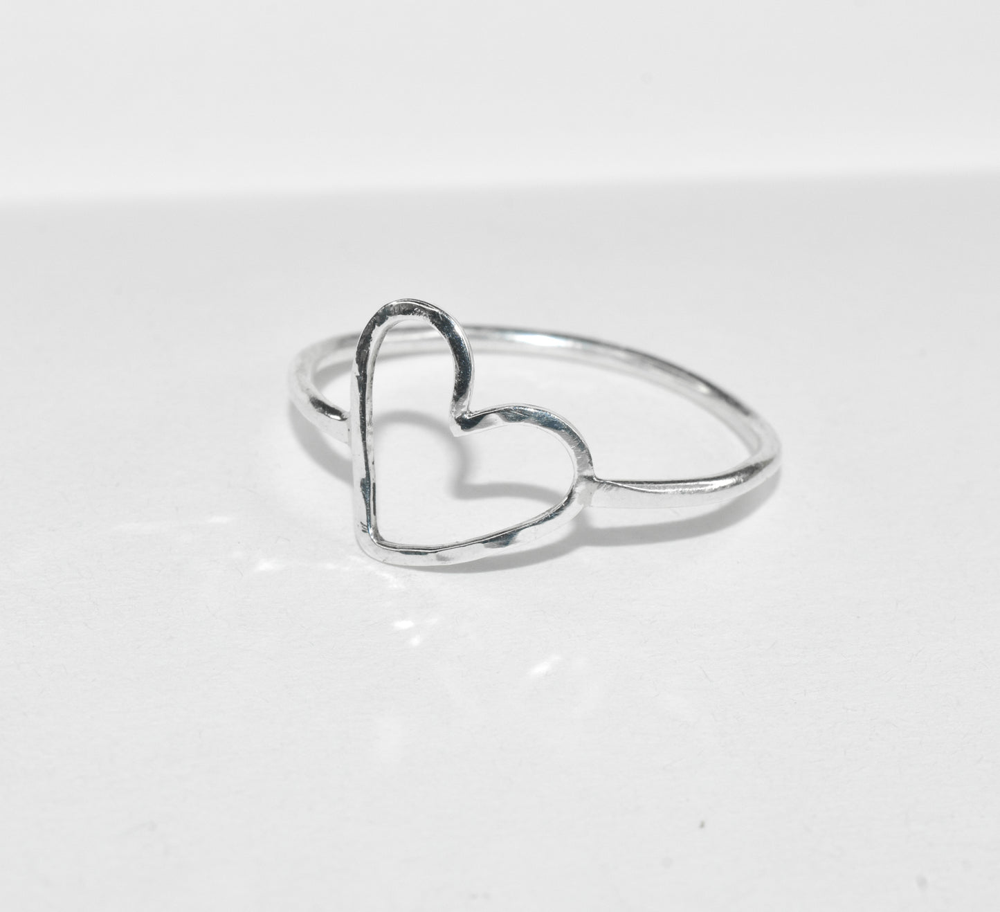 Tough Love | Sterling Silver Handmade Hammered Heart Statement Ring