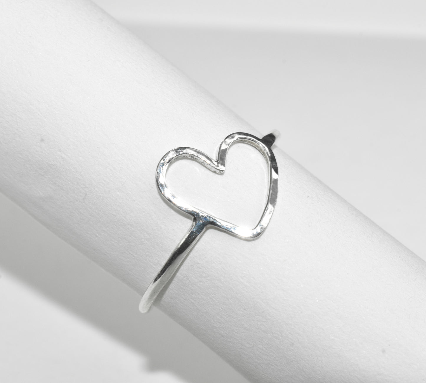 Tough Love | Sterling Silver Handmade Hammered Heart Statement Ring
