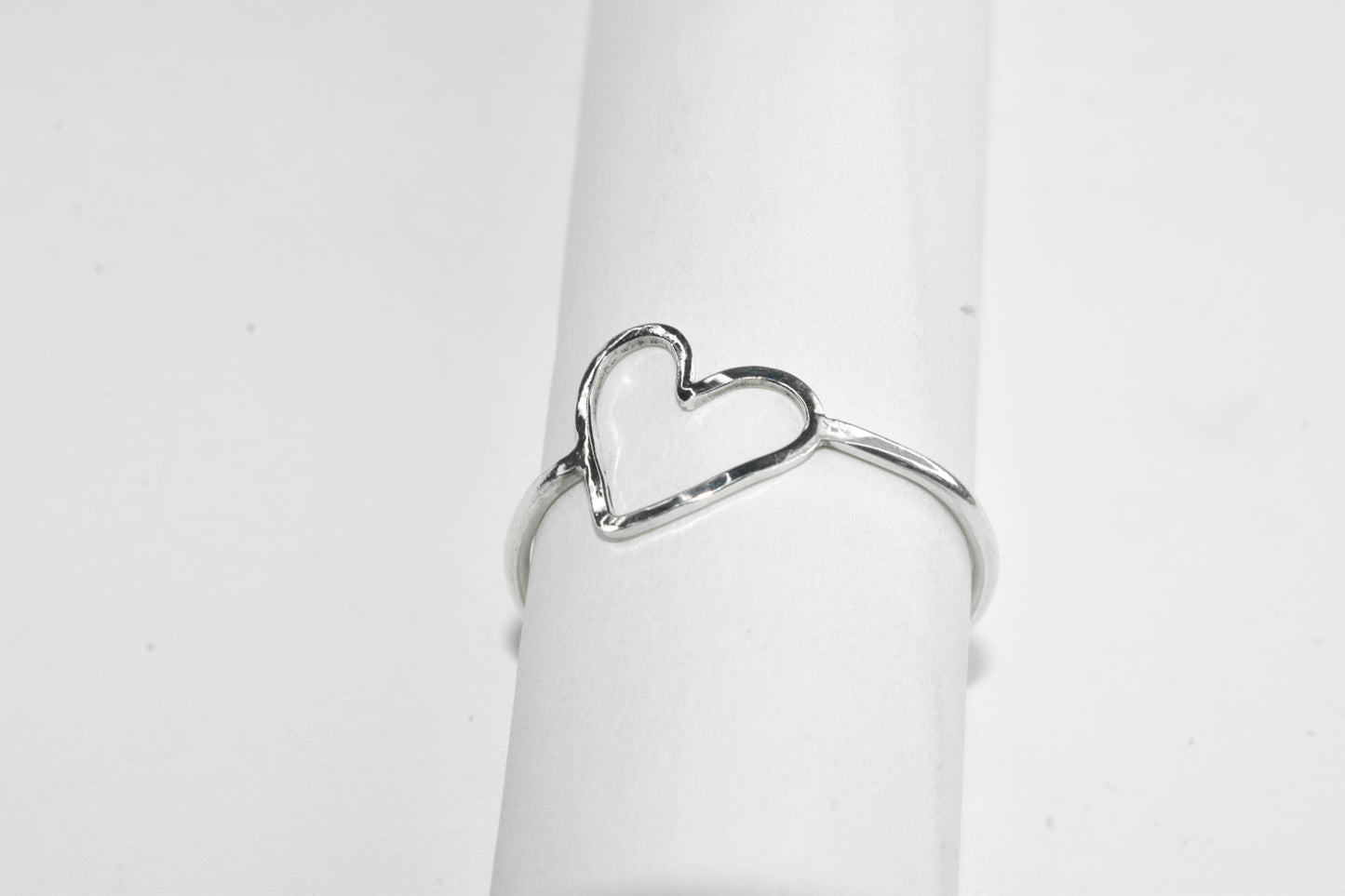 Tough Love | Sterling Silver Handmade Hammered Heart Statement Ring