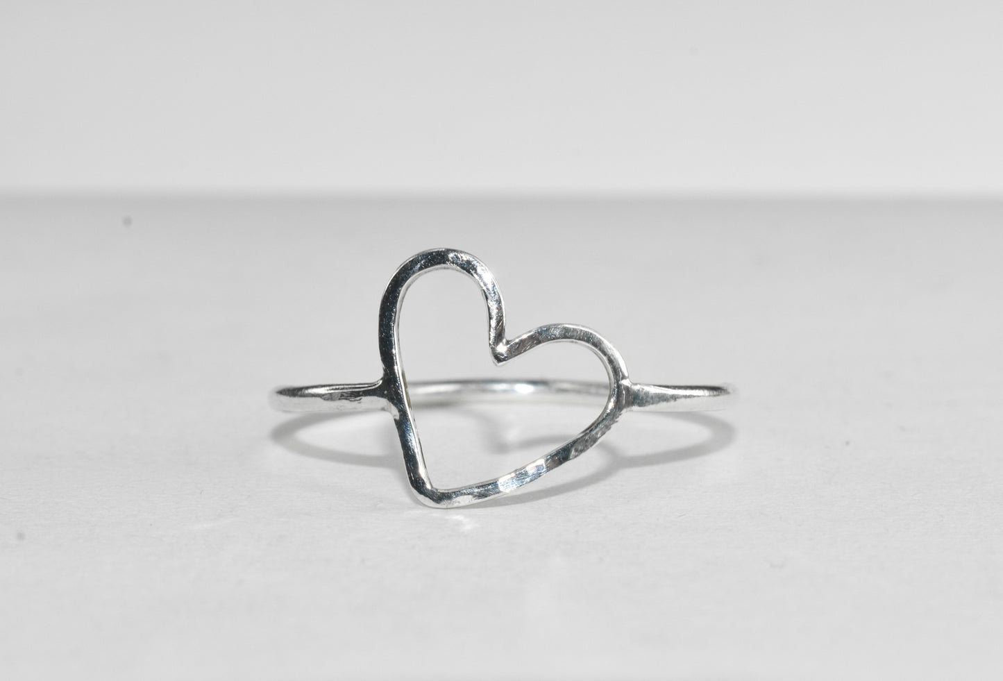 Tough Love | Sterling Silver Handmade Hammered Heart Statement Ring