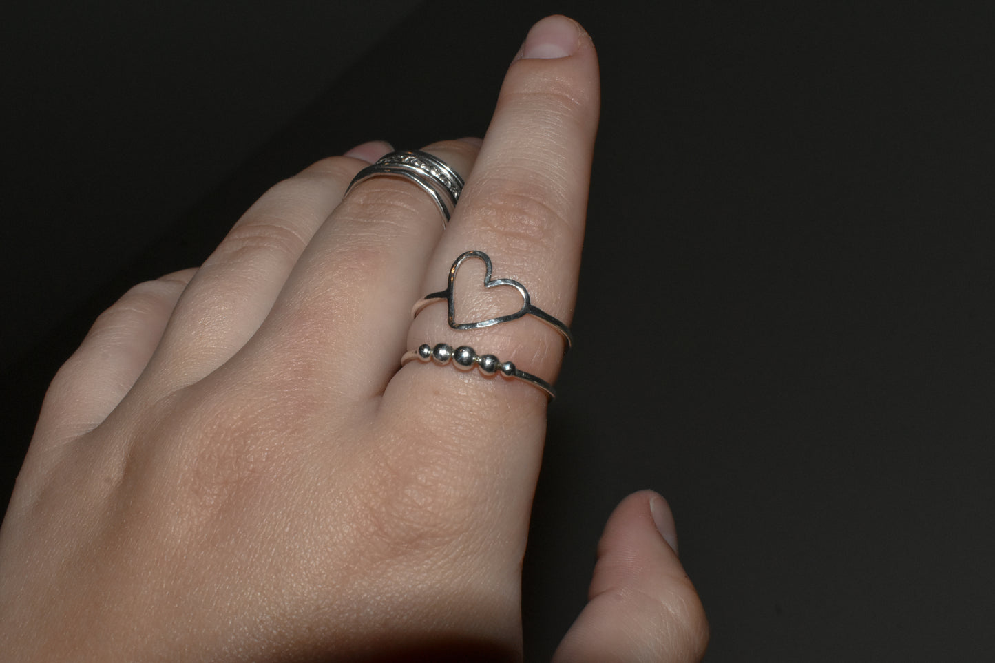 Tough Love | Sterling Silver Handmade Hammered Heart Statement Ring