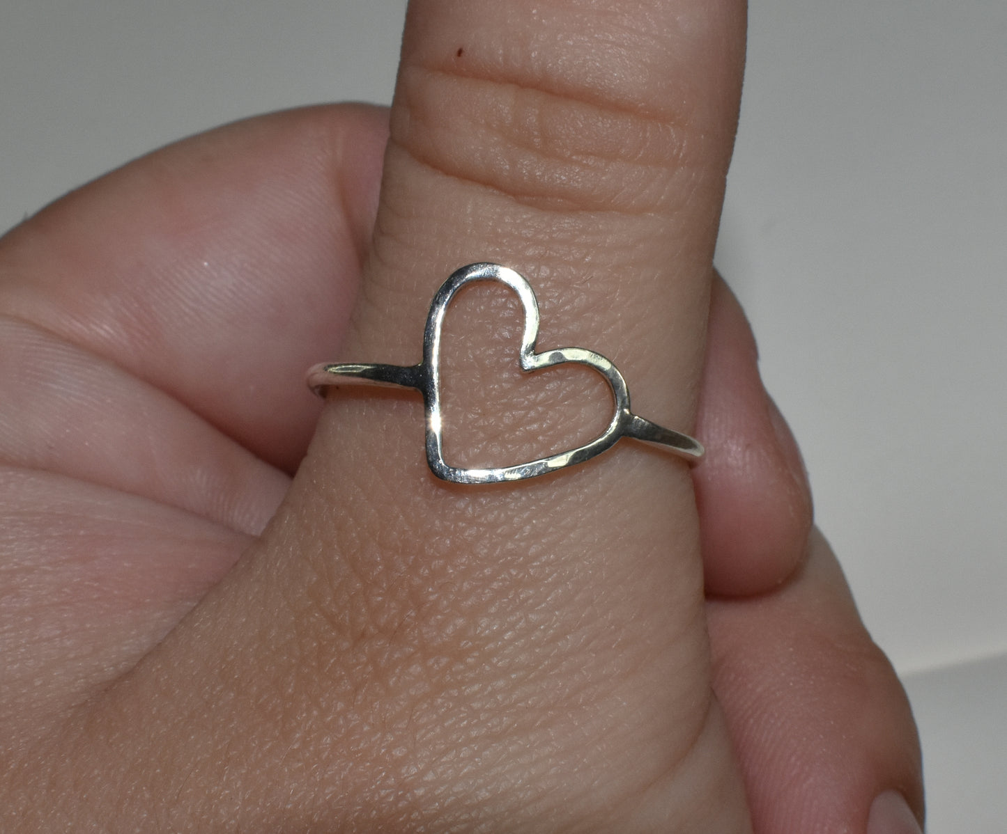 Tough Love | Sterling Silver Handmade Hammered Heart Statement Ring