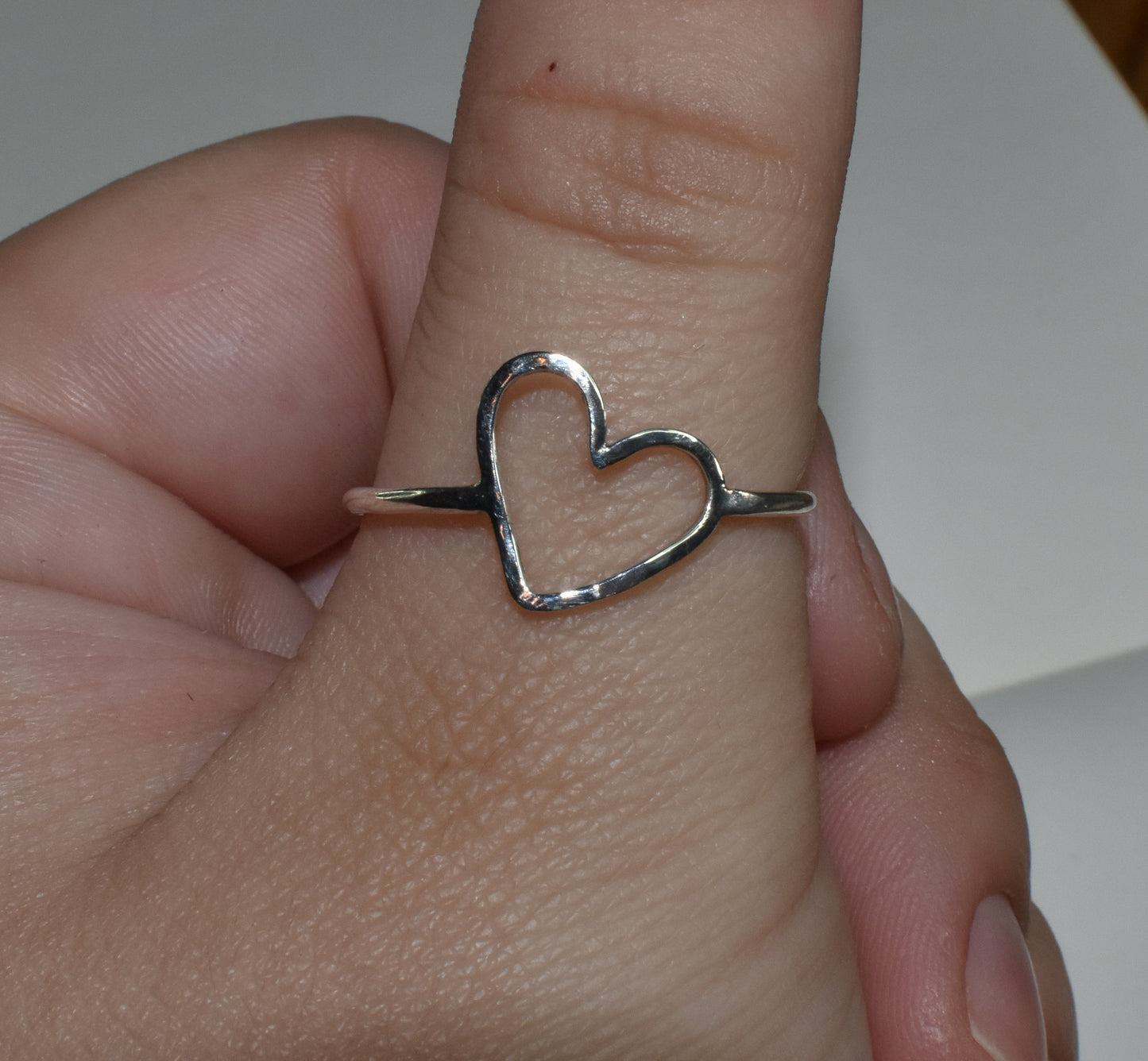 Tough Love | Sterling Silver Handmade Hammered Heart Statement Ring