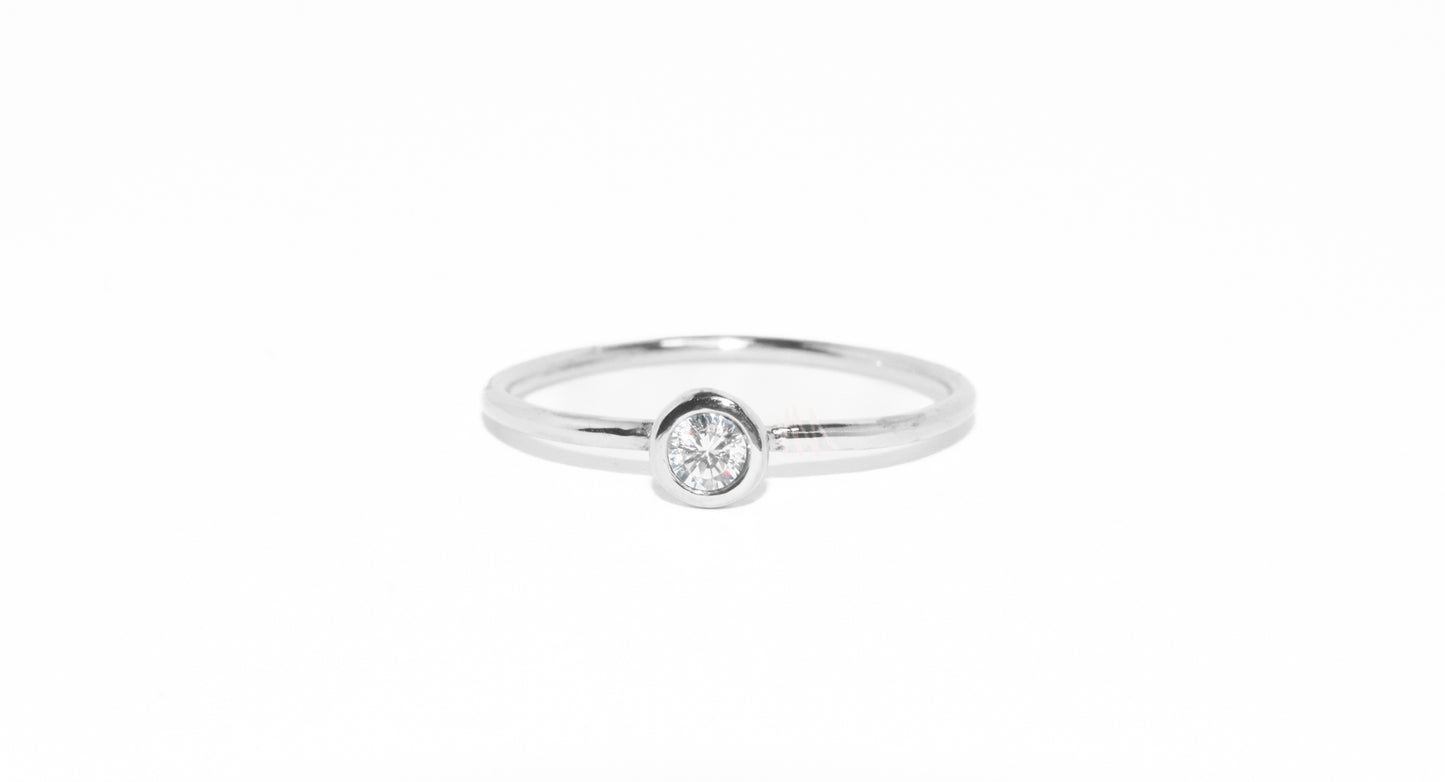 Covenant | Handmade Sterling Silver Promise Ring | Diamond & Birthstone