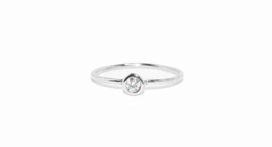 Covenant | Handmade Sterling Silver Promise Ring | Diamond & Birthstone