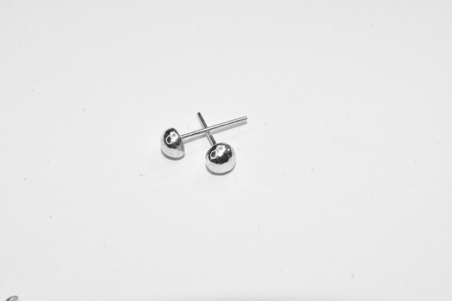 Dew Drop Studs | Handmade Simple Sterling Silver Everyday Ball Studs