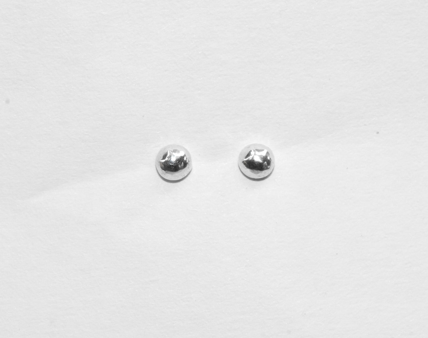 Dew Drop Studs | Handmade Simple Sterling Silver Everyday Ball Studs