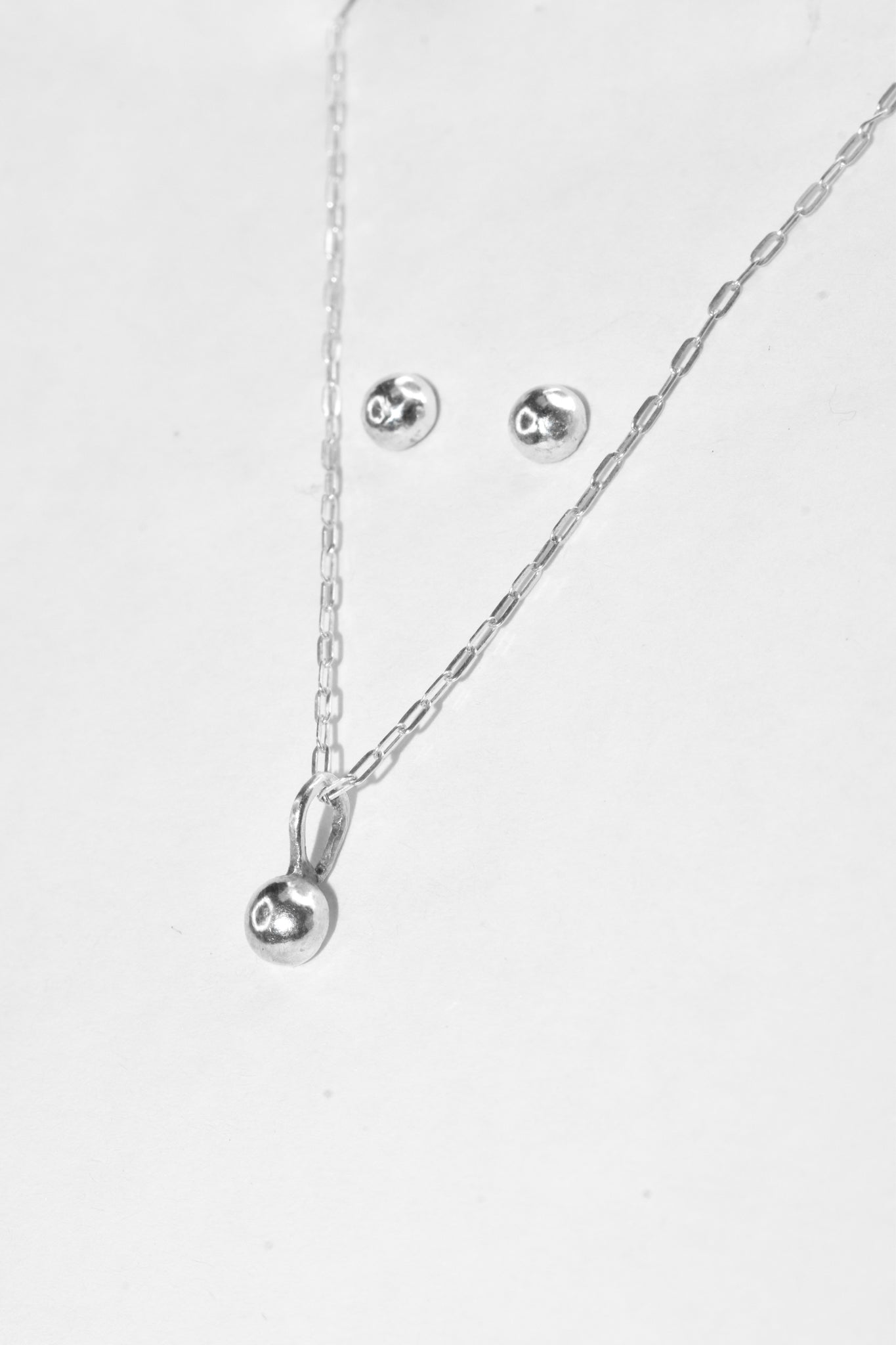 Dew Drop Studs | Handmade Simple Sterling Silver Everyday Ball Studs