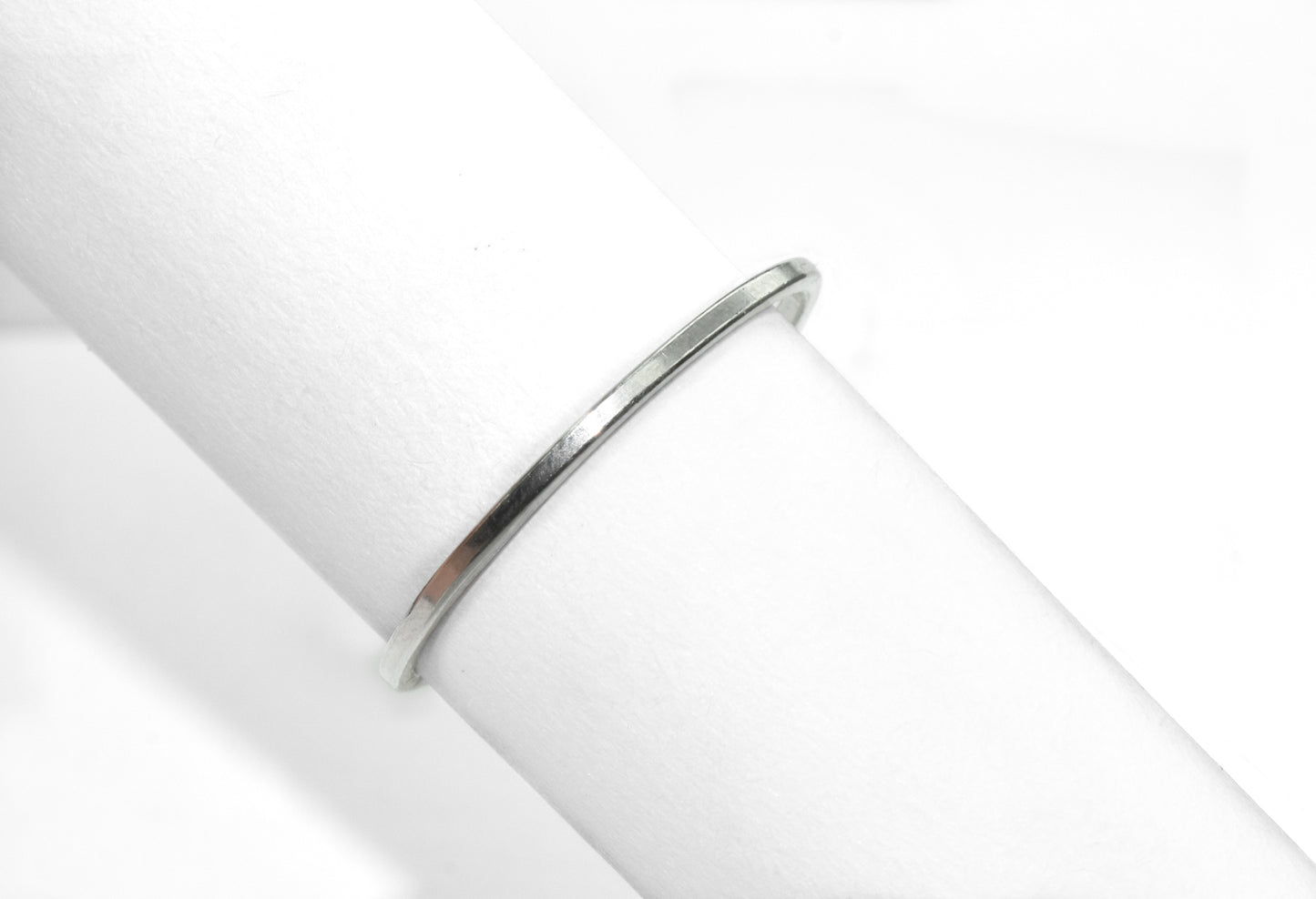 Ace | Sterling Silver Simple Square Stacker Band