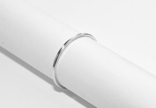 Ace | Sterling Silver Simple Square Stacker Band