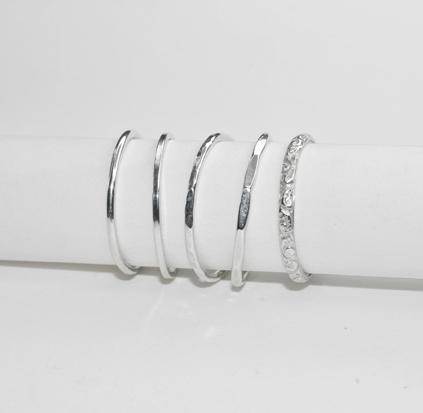 Ace | Sterling Silver Simple Square Stacker Band