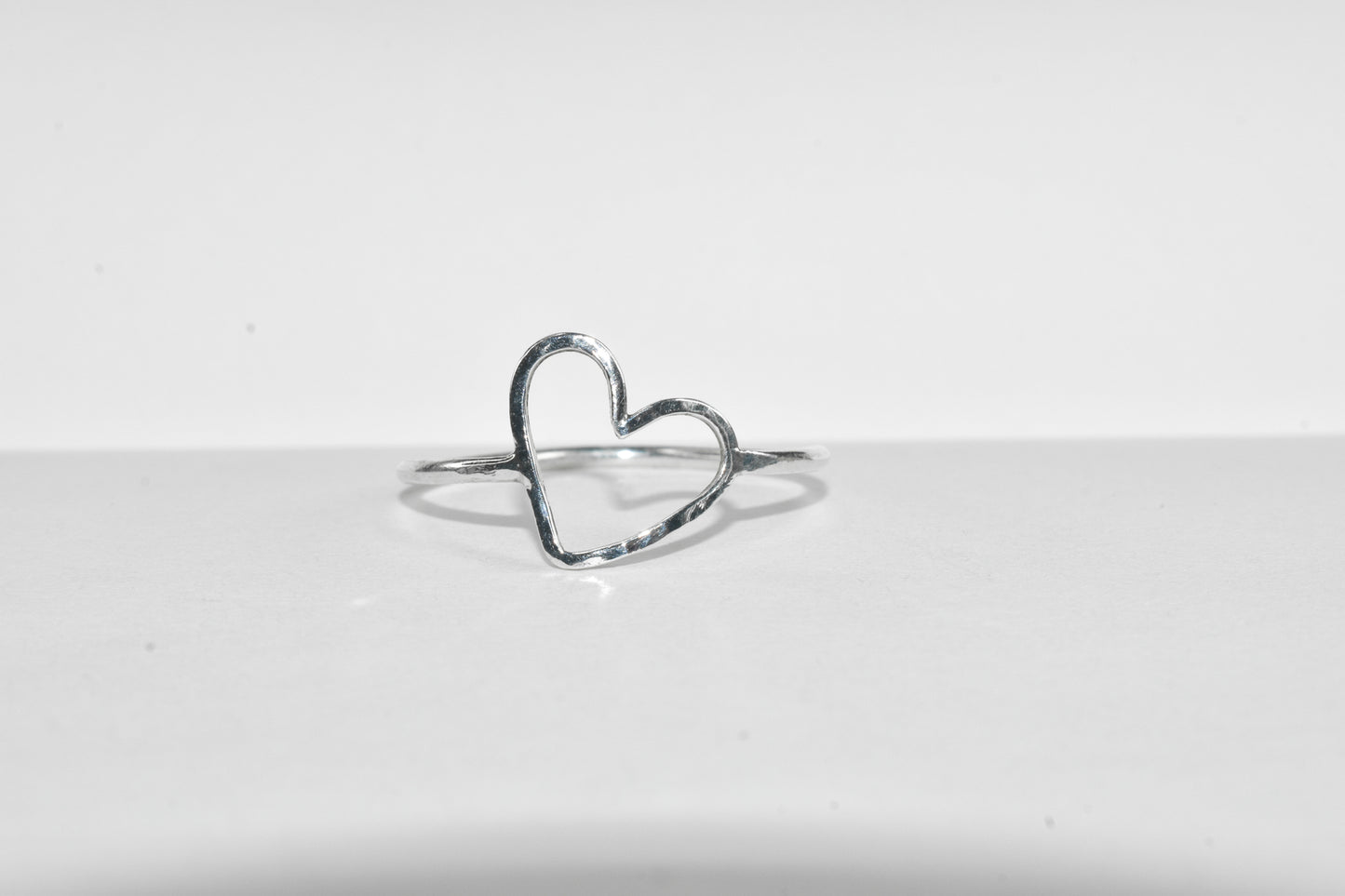 Tough Love | Sterling Silver Handmade Hammered Heart Statement Ring