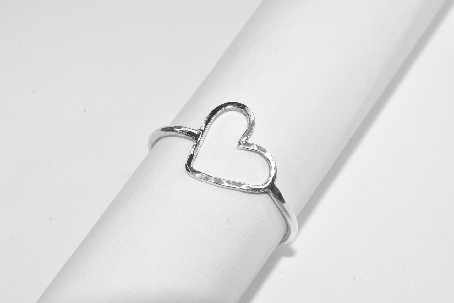 Tough Love | Sterling Silver Handmade Hammered Heart Statement Ring