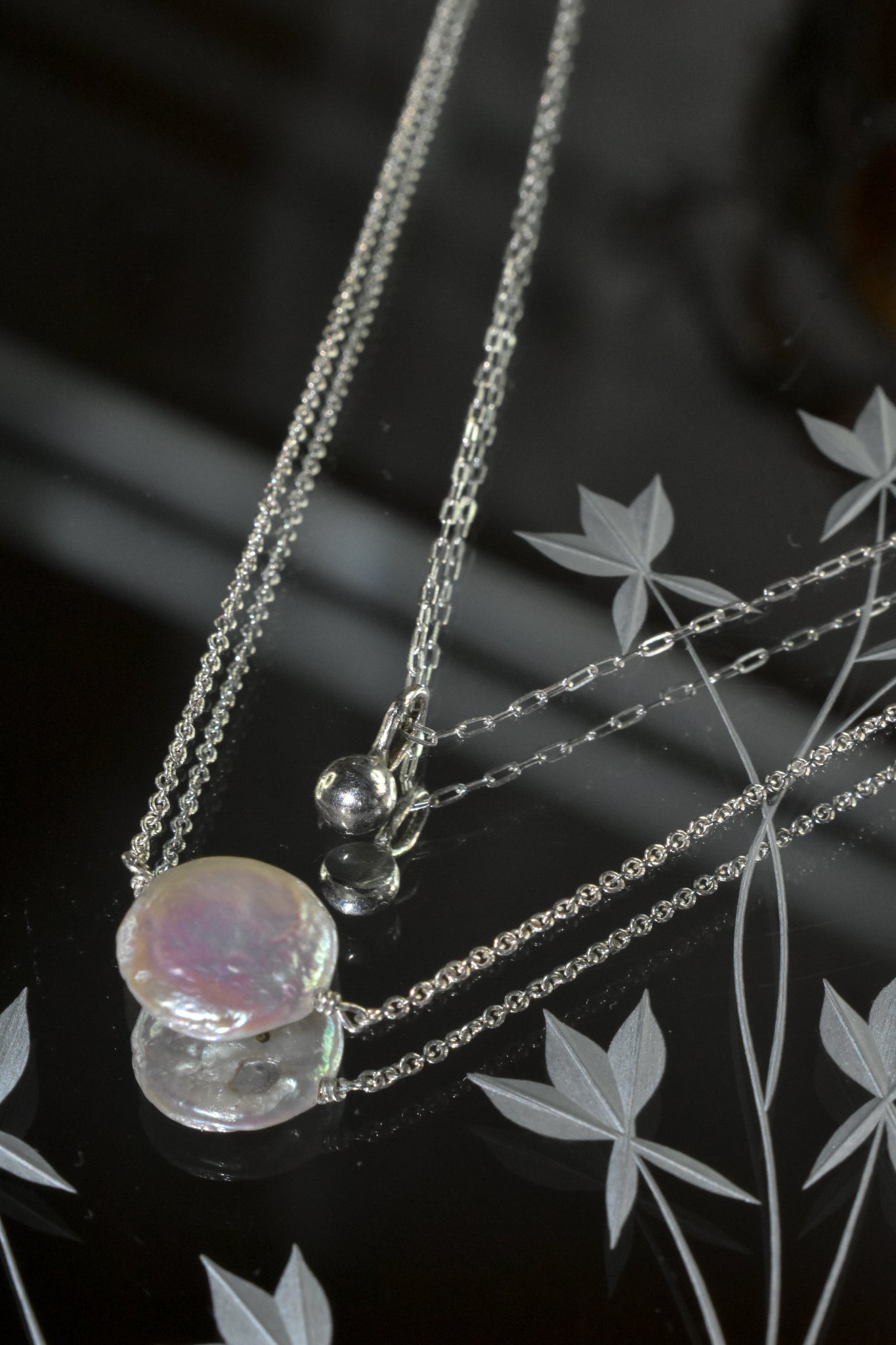 Dew Drop Necklace | Simple Dainty Sterling Silver Ball Pendant